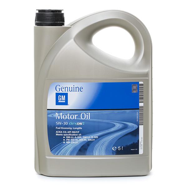 GM-OPEL DEXOS2 5W30 5L A3/B3/B4/C3 GM-LL-A-025 GM-LL-B-025