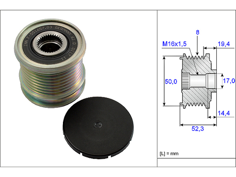 ΤΡΟΧΑΛΙΑ ΚΑΣΤΑΝΙΑ ΔΥΝΑΜΟΥ 8καναλια M/S C-G-M Class 320cdi  588093