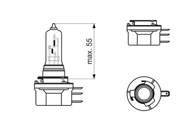ΛΑΜΠΑ 12V H15 15/55W 1987302088 BOSCH