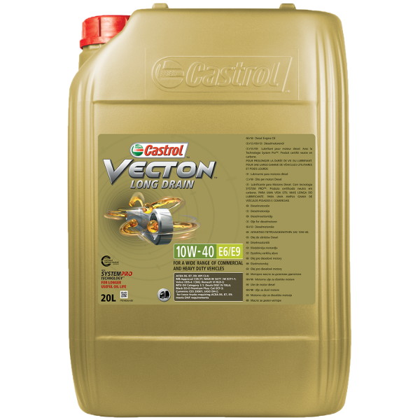CASTROL Vecton Long Drαιn 10w40 (Ε6/Ε9) 20 lit