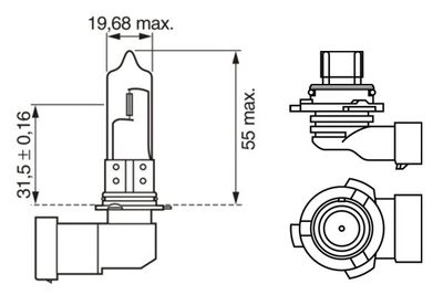 ΛΑΜΠΑ 12V HB4 51W P22d BOSCH 1987302153