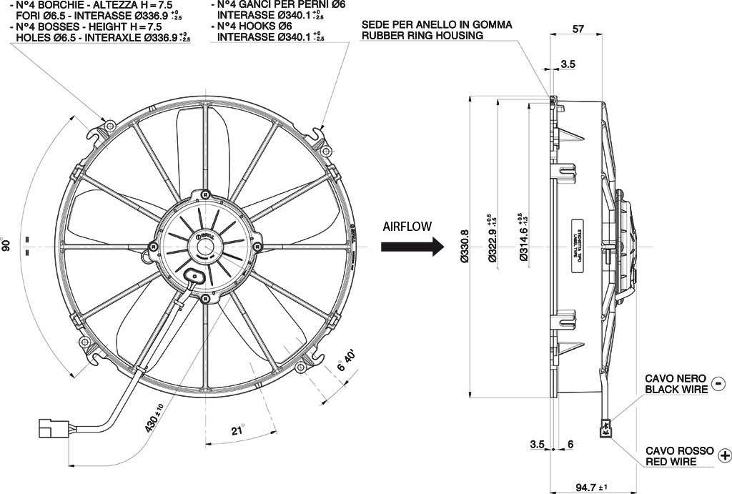 ΒΕΝΤΙΛΑΤΕΡ 24V ΑΝΑΡΟΦΗΣΗ Φ33.5cm VA01-BP70/LL-36Α SPAL