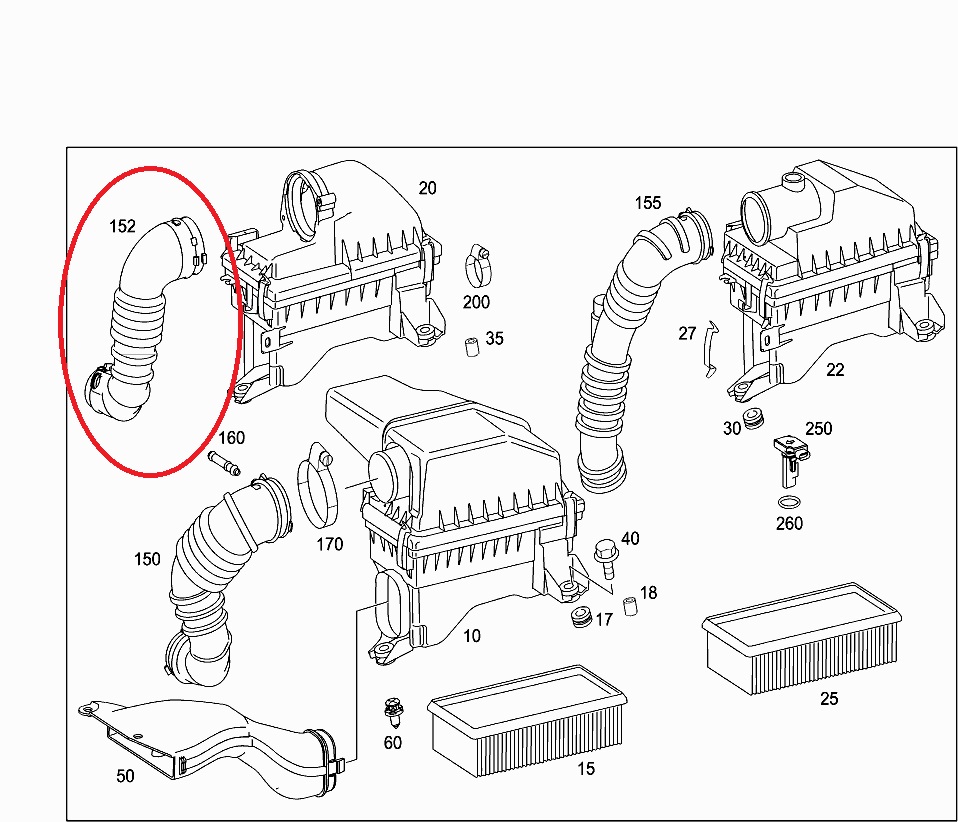 ΣΩΛΗΝΑΣ ΑΕΡΟΣ ΦΙΛΤΡΟΥ 6395200086 SMART FORFOUR (454) 1.5 CDI