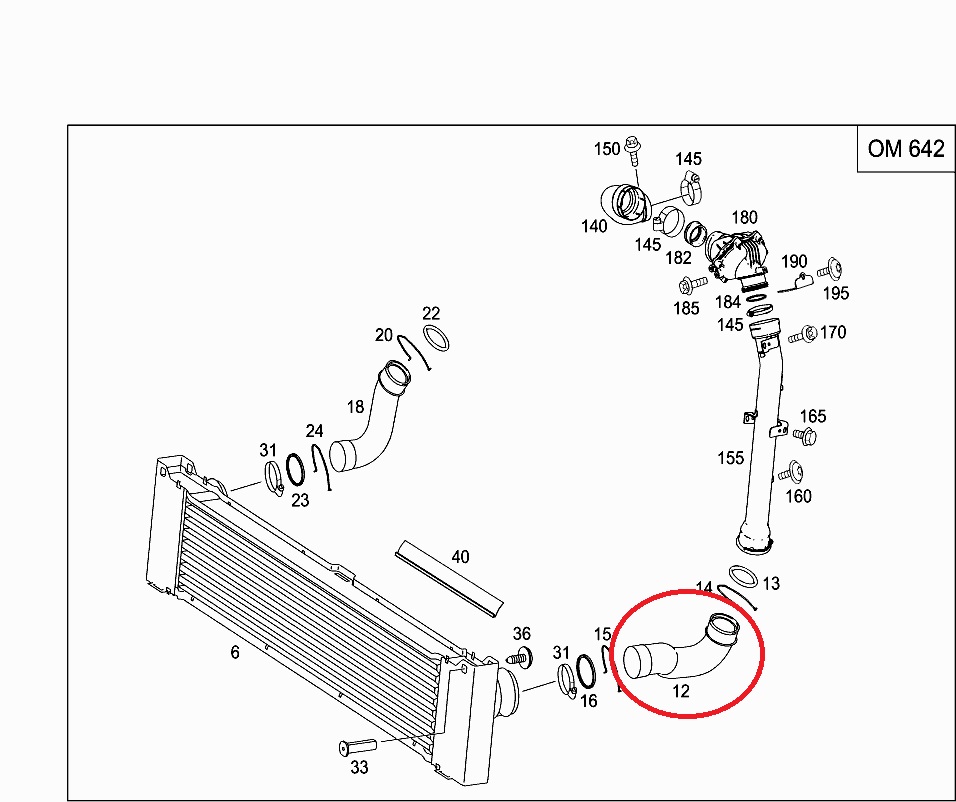 ΚΟΛΛΑΡΟ INTERCOOLER VITO 639 ΑΡΙΣΤΕΡΟ 6395283582