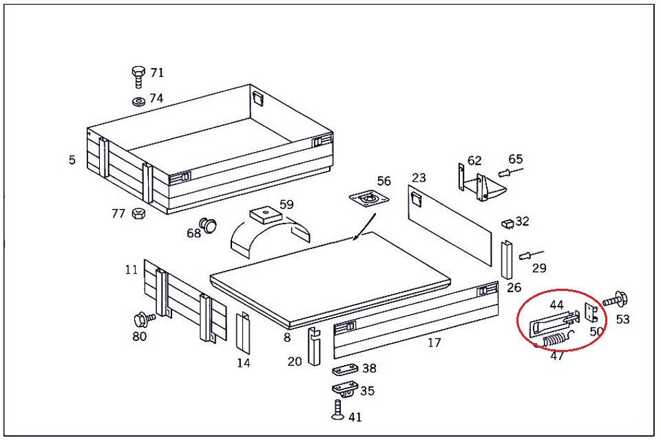 ΚΛΕΙΔΑΡΙΑ ΚΑΡΟΤΣΑΣ XΩNEYTH M/S SPRINTER 0006300290